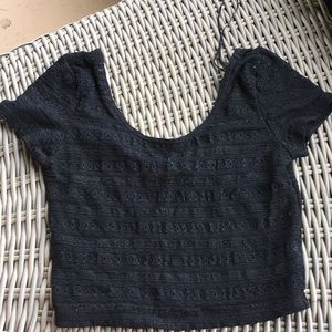 Cute black crop top